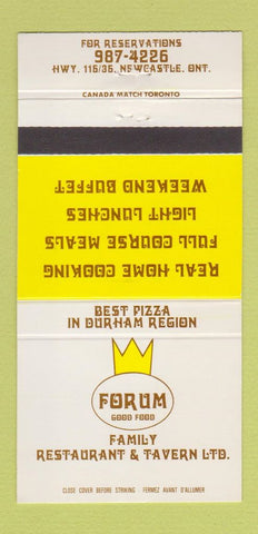 Matchbook Cover - Forum Restaurant Newcastle ON 30 Strike