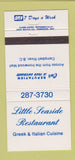 Matchbook Cover - Little Seaside Greek Italian Campbell River BC 30 Strike