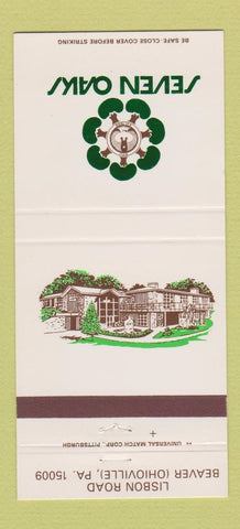 Matchbook Cover - Seven Oaks Beaver PA Ohioville 30 Strike