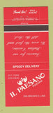 Matchbook Cover - Il Paesano Pizza 30 Strike