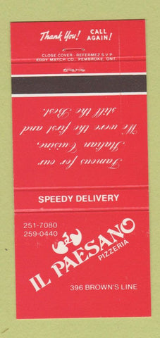 Matchbook Cover - Il Paesano Pizza 30 Strike
