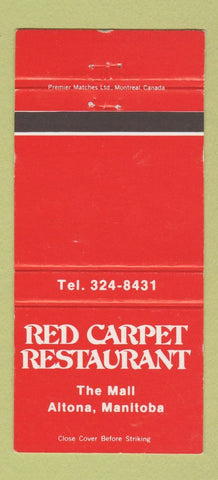 Matchbook Cover - Red Carpet Restaurant Altona MB 30 Strike