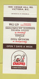 Matchbook Cover - Garcia's Mexican Food Victoria BC 30 Strike