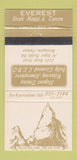 Matchbook Cover - Everest Steak House Tavern Burlington ON 30 Strike