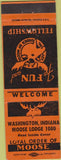 Matchbook Cover - Matchbook Cover Moose Lodge Washington IN