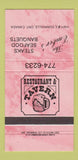 Matchbook Cover - The Ember's Restaurant Dunnville ON 30 Strike