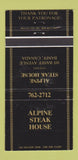 Matchbook Cover - Alpine Steak House Banff AB WEAR 30 Strike