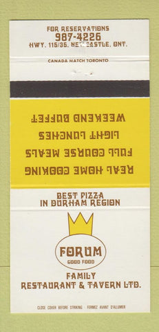 Matchbook Cover - Forum Restaurant Newcastle ON 30 Strike