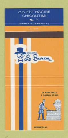 Matchbook Cover - Brasserie Le Baron Chicoutimi QC 30 Strike
