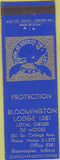 Matchbook Cover - Matchbook Cover Moose Lodge Bloomington IN
