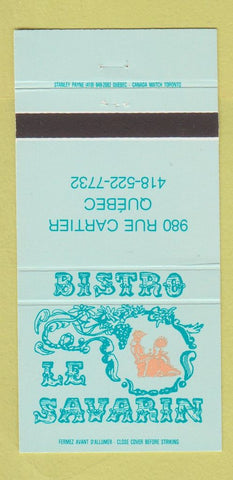 Matchbook Cover - Le Savarin Bistro Quebec QC 30 Strike