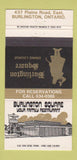 Matchbook Cover - Burlington Square Restaurant Burlington ON 30 Strike