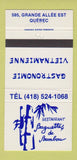 Matchbook Cover - Gastronomie Vietnamese Quebec QC 30 Strike