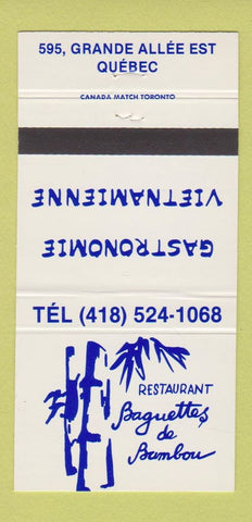 Matchbook Cover - Gastronomie Vietnamese Quebec QC 30 Strike