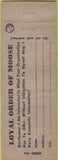 Matchbook Cover - Matchbook Cover Moose Lodge Farrell PA WORN