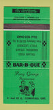 Matchbook Cover - King George BBQ Restaurant Cornwall ON 30 Strike
