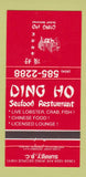 Matchbook Cover - Ding Ho Seafood Restaurant Chinese Surrey BC 30 Strike