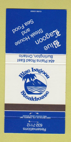 Matchbook Cover - Blue Lagoon Steak House Burlington ON 30 Strike