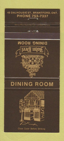Matchbook Cover - John Peel Dining Room Brantford ON 30 Strike