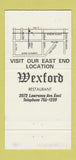 Matchbook Cover - Jane Country Club 7 Steak House Concord ON 30 Strike