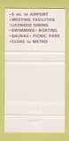 Matchbook Cover - Inn on the Lake Waverley NS 30 Strike