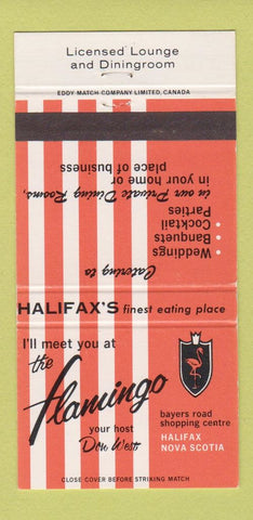 Matchbook Cover - Flamingo Restaurant Halifax NS 30 Strike