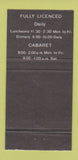 Matchbook Cover - Alfie's New Westminster BC 30 Strike