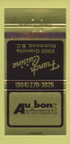Matchbook Cover - Au Bon Vivant French Richmond BC WORN 30 Strike