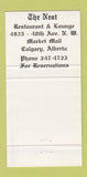 Matchbook Cover - The Nest Restaurant Calgary AB 30 Strike