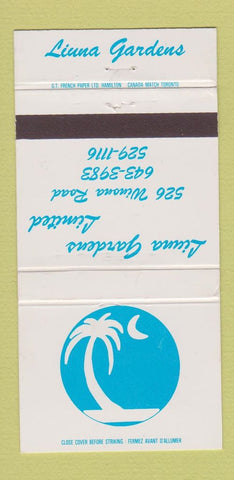 Matchbook Cover - Liuna Gardens Limited 30 Strike