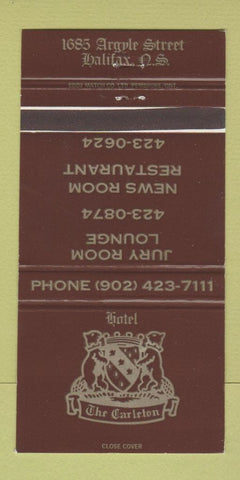 Matchbook Cover - Hotel Carleton Halifax NS 30 Strike