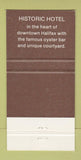 Matchbook Cover - Hotel Carleton Halifax NS 30 Strike