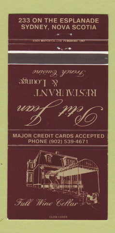 Matchbook Cover - Tull Wine Cellar Petit Jean Restaurant Sydney NS 30 Strike