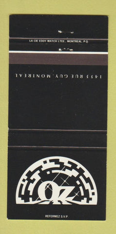 Matchbook Cover - Oz Montreal QC 30 Strike