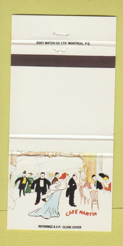 Matchbook Cover - Cafe Martin Montreal QC 30 Strike