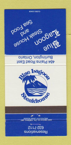 Matchbook Cover - Blue Lagoon Steak House Burlington ON 30 Strike