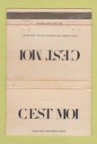 Matchbook Cover - C'Est Moi New York City WEAr 40 Strike