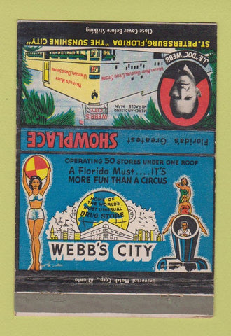 Matchbook Cover - Webb's Ity St Petersburg FL WEAR girlie 40 Strike