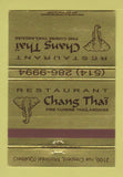 Matchbook Cover - Restaurant Chang Thai Montreal QC 40 Strike