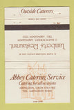 Matchbook Cover - Abbey Catering Abingdon WORN 40 Strike