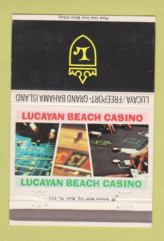 Matchbook Cover - Lucayan Beach Casino Freeport Grand Bahamas 40 Strike
