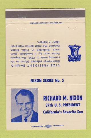 Matchbook Cover - Richard Nixon President RMS Liberty Bell 40 Strike