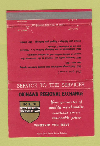 Matchbook Cover - Okinawa Region Exchange Army Air Force WEAR 40 Strike