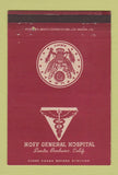 Matchbook Cover - Hoff General Hospital Army Santa Barbara CA postcard 40 Strike