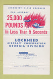 Matchbook Cover - Tactical Air Command  US Air Force Lockheed GA 40 Strike