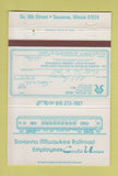 Matchbook Cover - Savanna Milwaukee Railroad Credit Union IL 40 Strike