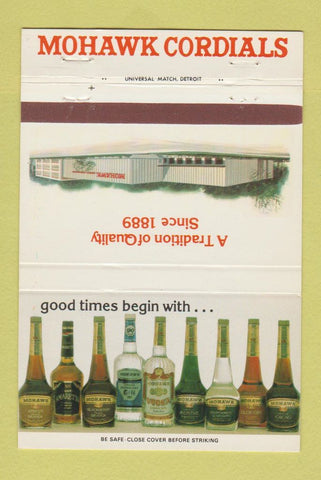 Matchbook Cover - Mohawk Cordials Liquor Detroit MI 40 Strike