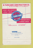 Matchbook Cover - B Turecamo Construction Brooklyn NY 40 Strike