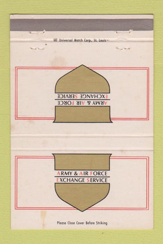 Matchbook Cover - Army Air Force Exchange Service WEAR 40 Strike
