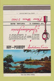 Matchbook Cover - Hay Peabody Ambulance Portland ME #3 Water Scene 40 Strike